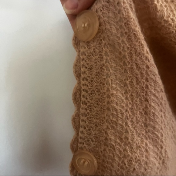 Sleeping on Snow duster cardigan angora lambs wool size small nude/dusty rose - Picture 7 of 15